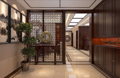 佳星園240平米中式風格裝修設計效果圖